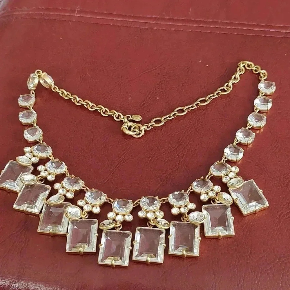 💎 J. Crew Mixed Gem Statement Necklace